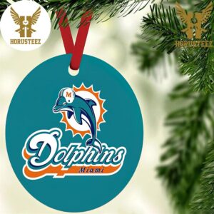 Miami Dolphins Football Custom NFL Football 2023 Decorations Christmas Ornament