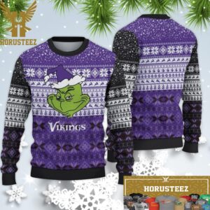 Minnesota Vikings Christmas Grinch Gifts For Fans Christmas Ugly Sweater
