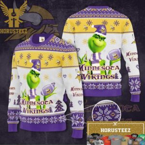 Minnesota Vikings Grinch NFL Football Gift For Fan Christmas Ugly Sweater