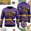 Minnesota Vikings Logo Checkered Flannel Square Design Christmas Ugly Sweater