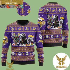 Minnesota Vikings x Star Wars Gifts For Fan Star Wars Funny Christmas Ugly Sweater