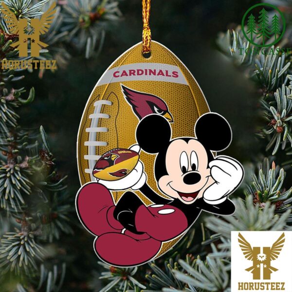 NFL Arizona Cardinals Xmas Mickey Christmas Tree Decorations Ornament