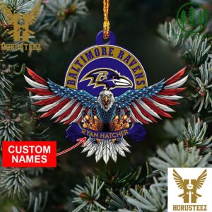 NFL Baltimore Ravens Xmas American US Eagle Christmas Tree Decorations Ornament