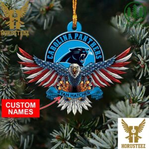 NFL Carolina Panthers Xmas American US Eagle Christmas Tree Decorations Ornament