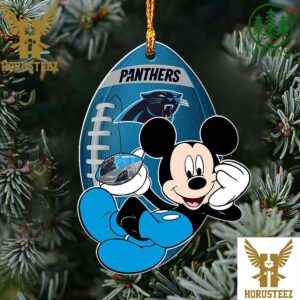 NFL Carolina Panthers Xmas Mickey Christmas Tree Decorations Ornament