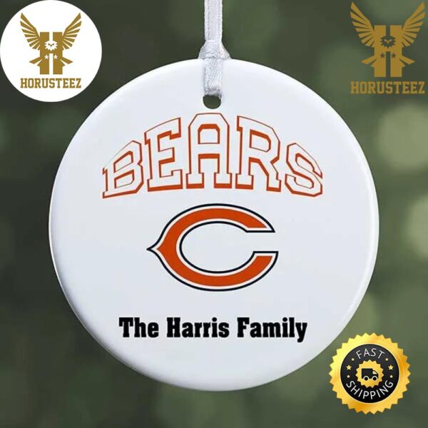 NFL Chicago Bears Personalized NFL Football 2023 Decorations Christmas Ornament
