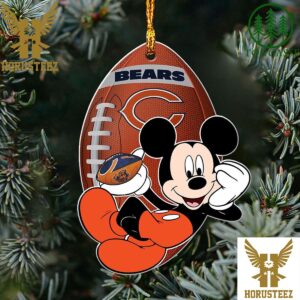 NFL Chicago Bears Xmas Mickey Christmas Tree Decorations Ornament