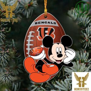 NFL Cincinnati Bengals Xmas Mickey Christmas Tree Decorations Ornament