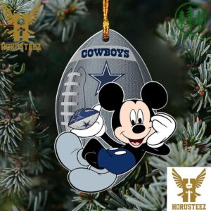 NFL Dallas Cowboys Xmas Mickey Christmas Tree Decorations Ornament