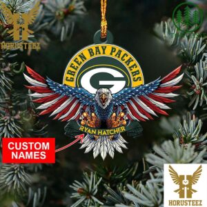 NFL Green Bay Packers Xmas American US Eagle Christmas Tree Decorations Ornament