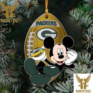 NFL Green Bay Packers Xmas Mickey Christmas Tree Decorations Ornament