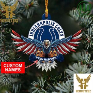 NFL Indianapolis Colts Xmas American US Eagle Christmas Tree Decorations Ornament