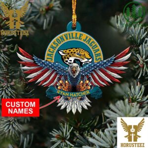 NFL Jacksonville Jaguars Xmas American US Eagle Christmas Tree Decorations Ornament