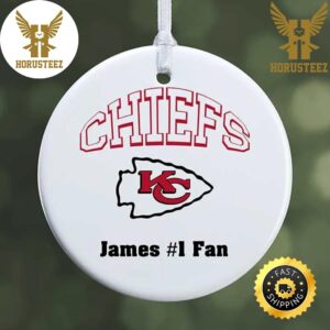 NFL Kansas City Chiefs Personalized NFL Football 2023 Decorations Christmas Ornament