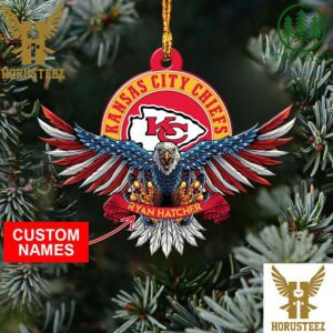 NFL Kansas City Chiefs Xmas American US Eagle Christmas Tree Decorations Ornament