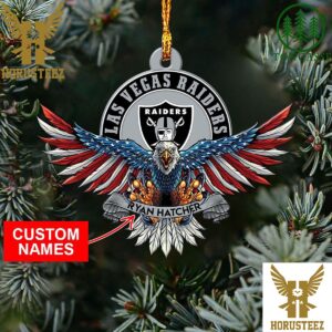 NFL Las Vegas Raiders Xmas American US Eagle Christmas Tree Decorations Ornament