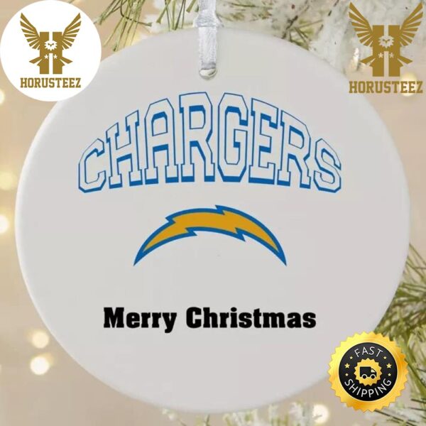 NFL Los Angeles Chargers Merry Christmas NFL Football 2023 Decorations Christmas Ornament