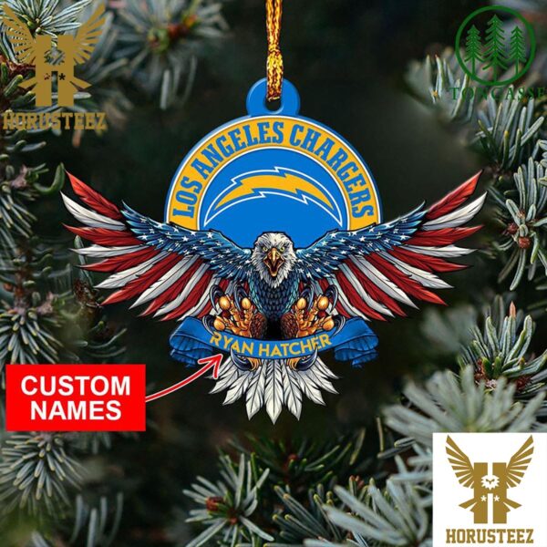 NFL Los Angeles Chargers Xmas American US Eagle Christmas Tree Decorations Ornament