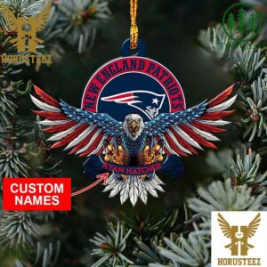 NFL New England Patriots Xmas American US Eagle Christmas Tree Decorations Ornament