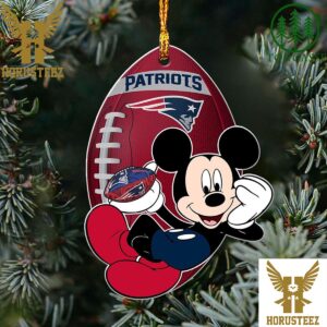 NFL New England Patriots Xmas Mickey Christmas Tree Decorations Ornament