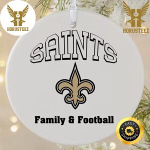 NFL New Orleans Saints Family And Football NFL Football 2023 Decorations Christmas Ornament