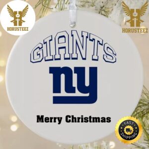 NFL New York Giants Merry Christmas NFL Football 2023 Decorations Christmas Ornament