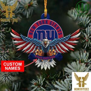 NFL New York Giants Xmas American US Eagle Christmas Tree Decorations Ornament