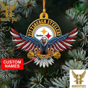 NFL Pittsburgh Steelers Xmas American US Eagle Christmas Tree Decorations Ornament
