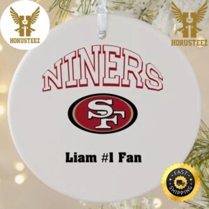 NFL San Francisco 49ers Personalized NFL Football 2023 Decorations Christmas Ornament