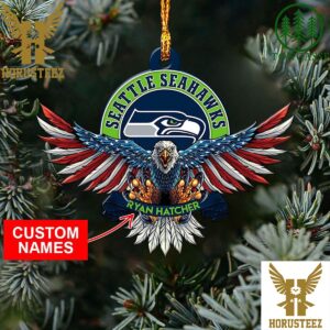 NFL Seattle Seahawks Xmas American US Eagle Christmas Tree Decorations Ornament