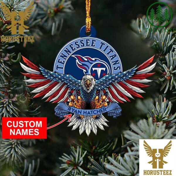NFL Tennessee Titans Xmas American US Eagle Christmas Tree Decorations Ornament