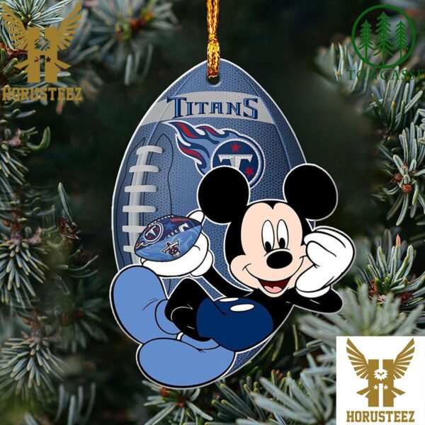 NFL Tennessee Titans Xmas Mickey Christmas Tree Decorations Ornament