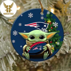 New England Patriots Baby Yoda NFL Football 2023 Decorations Christmas Ornament