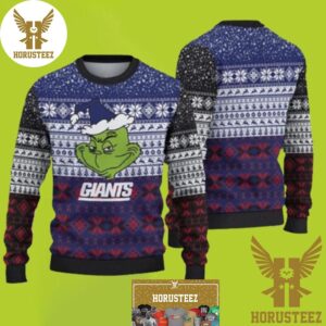 New York Giants Christmas Grinch Best For Xmas Holiday Christmas Ugly Sweater
