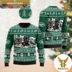 New York Jets 3D Star Wars Funny Christmas Ugly Sweater