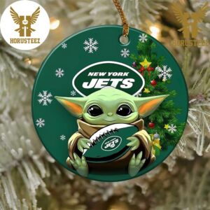 New York Jets Baby Yoda NFL Football 2023 Decorations Christmas Ornament