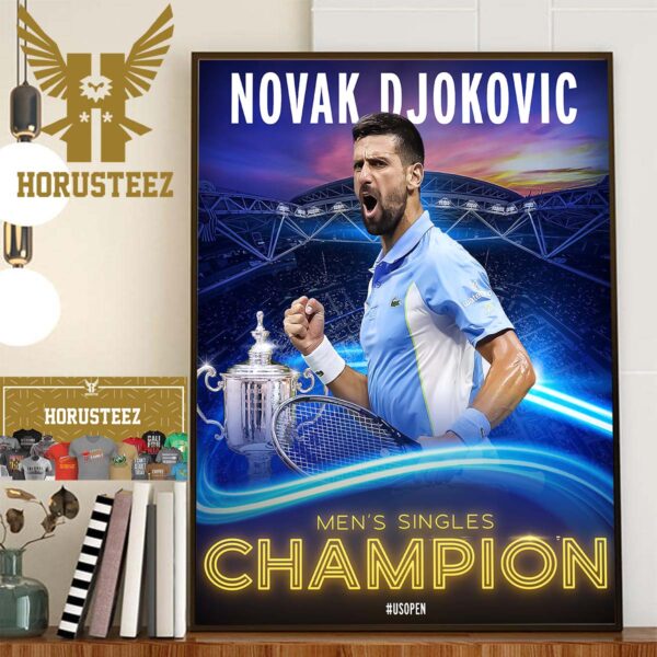 Novak Djokovic Is The 2023 US Open Mens Singles Champion Home Decor Poster Canvas