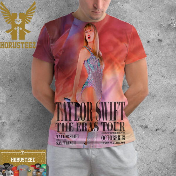 Official Poster For The Eras Tour Concert Film Of Taylor Swift Coming to Theaters Worldwide on Oct 13th 2023 All Over Print Shirt