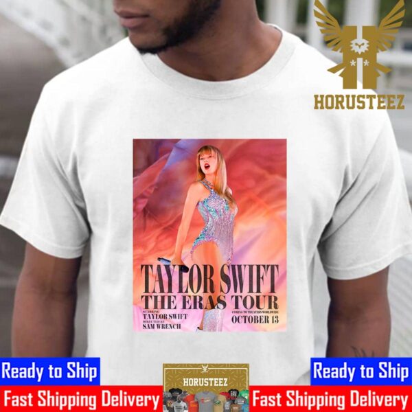 Official Poster For The Eras Tour Concert Film Of Taylor Swift Coming to Theaters Worldwide on Oct 13th 2023 Unisex T-Shirt