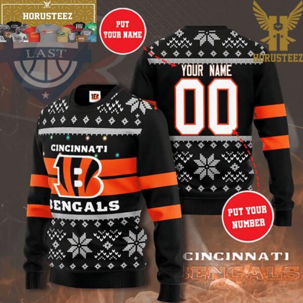 Personalized Cincinnati Bengals NFL Cincinnati Bengals Gifts For Fan Christmas Ugly Sweater