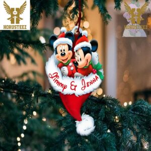 Personalized Custom Name Mickey Minnie Disney Christmas Couple First Christmas Tree Decorations Ornament