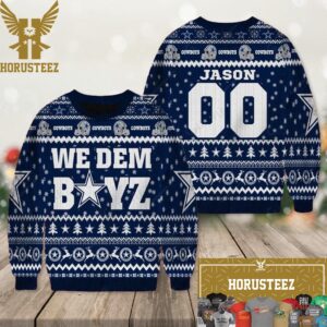 Personalized Dallas Cowboys We Dem Boyz Christmas Ugly Sweater
