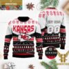 Personalized Kansas City Chiefs Custom Name Number Red Christmas Ugly Sweater