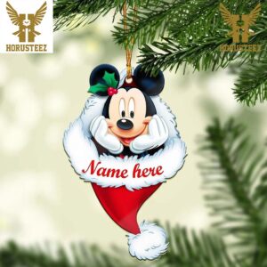 Personalized Mickey Hat Disney Christmas Tree Decorations Ornament