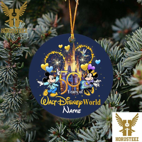 Personalized Walt Disney World 50th Anniversary Christmas Tree Decorations Ornament