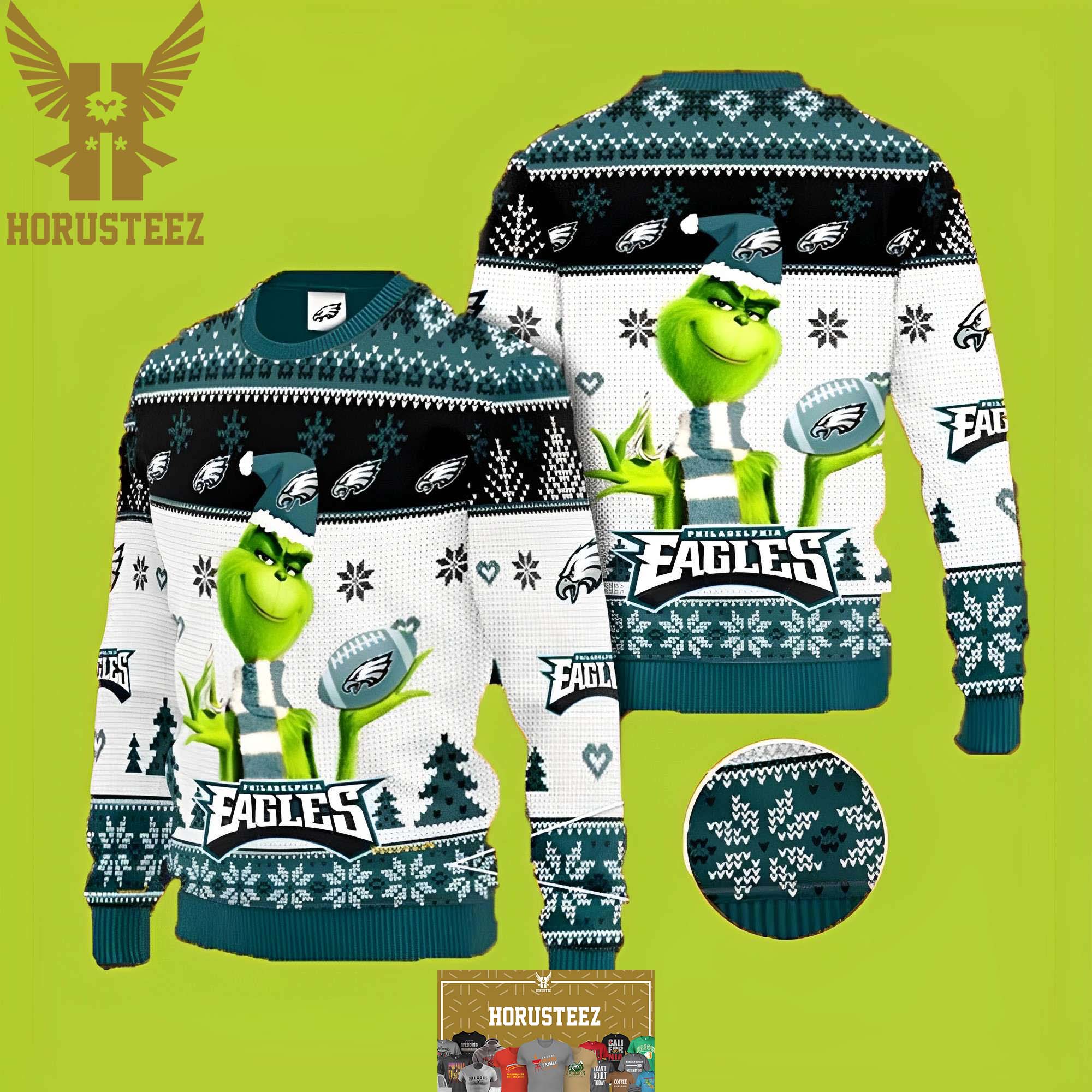 Philadelphia NFL Grinch Best For Xmas Holiday Christmas Ugly Sweater