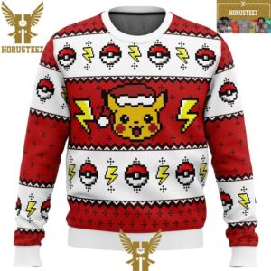 Pikachu Face Anime Pokemon Christmas Holiday Ugly Sweater