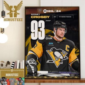 Pittsburgh Penguins Sidney Crosby Rating At EA Sports NHL 24 Home Decor Poster Canvas
