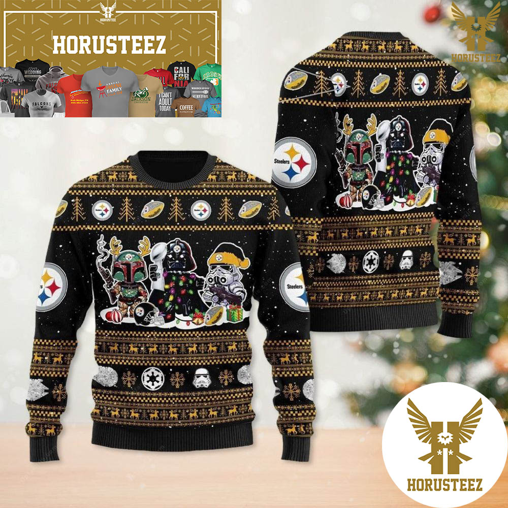 Pittsburgh Steelers x Star Wars Gifts For Fan Star Wars Funny Christmas Ugly Sweater