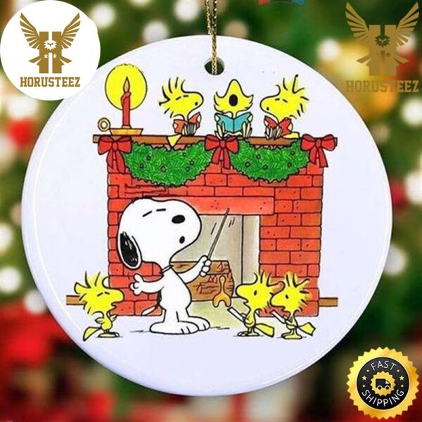 Snoopy And Woodstock Sing a Song Christmas 2023 Snoopy House Decorations Christmas Ornament